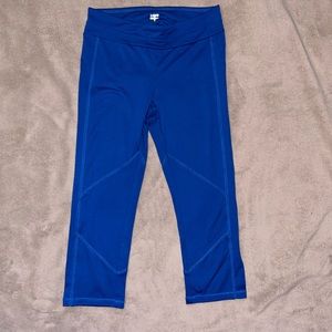Like New J.Crew Factory Cropped Athletic Leggings in Royal Blue